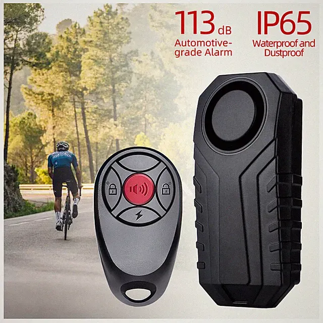 3D Motion Waterproof Vibration Alarm for E-Bikes, Electric Bikes, Scooters