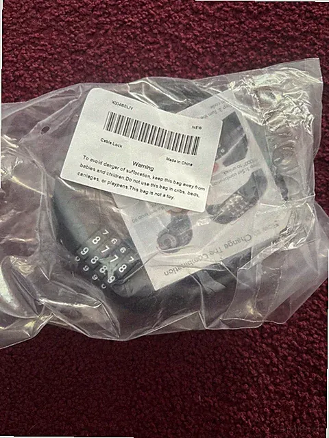 Bike Combination Lock Brand New In Plastic Never Used With Directions In Package
