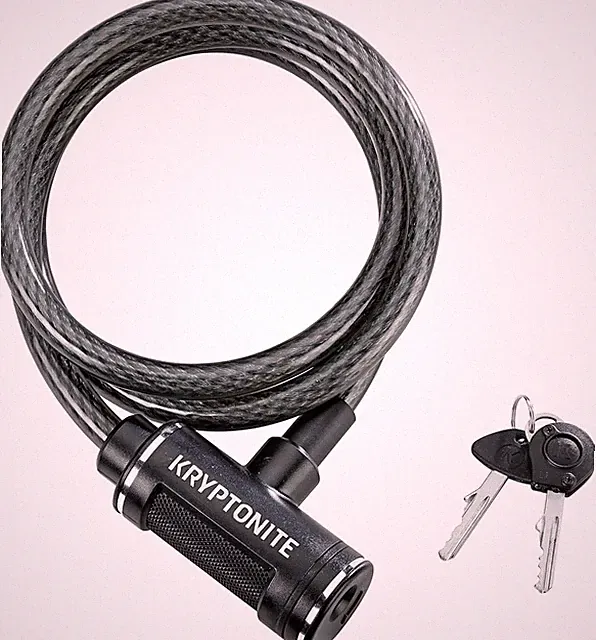 Bike Lock Cable, 4ft x 12mm Steel Anti-Theft Lock with Keys for Bike, Scooter