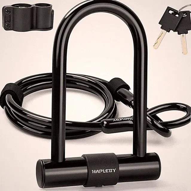 "Candado combinado en U para bicicleta con cable, candados para bicicleta. neuvo