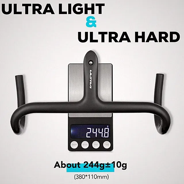 Full Carbon Fiber Road Bike Handlebar Internal Cables Includes Computer Mount