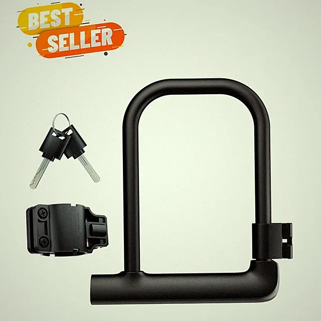Heavy Duty 6-Inch Waterproof U Lock for Bicycles & E-Bikes - Key Included