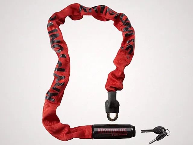 Kryptonite Keeper 785 Integrated Chain Lock 7mm x 85cm (33.5˝) Red