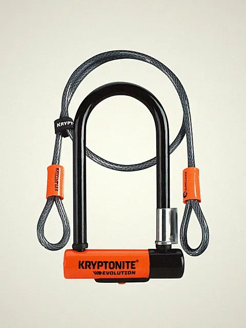 Kryptonite New-U Evolution Mini-7 U-Lock with 4' Flex Cable 13mm x 17.8cm (7˝) x