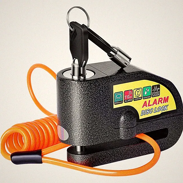 Motorcycle Alarm Disc Brake Lock Anti-Theft Security Wheel Disc Lock