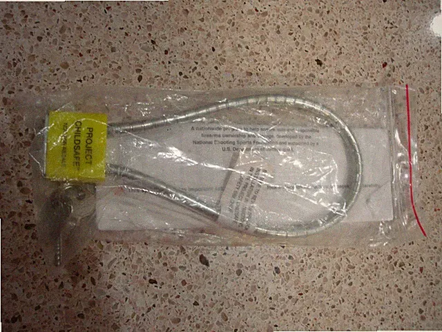 NEW Wire/PadLock Bike, Gate, Utility Home Project Child-Safe Cable Gun Lock