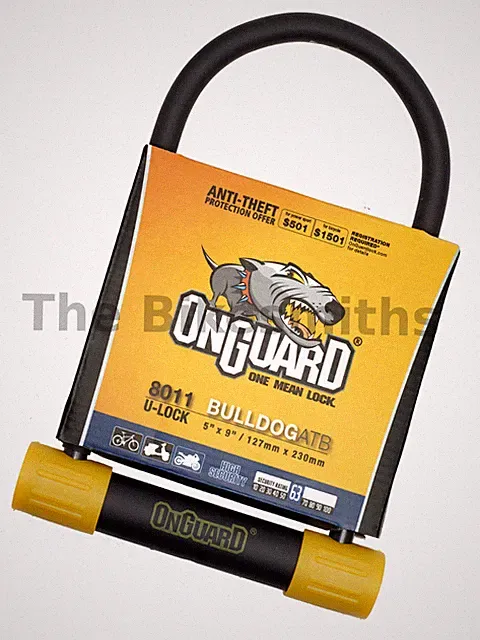 OnGuard Bulldog 8011 ATB U-lock MTB Bike Hardened Double Locking fits Kryptonite