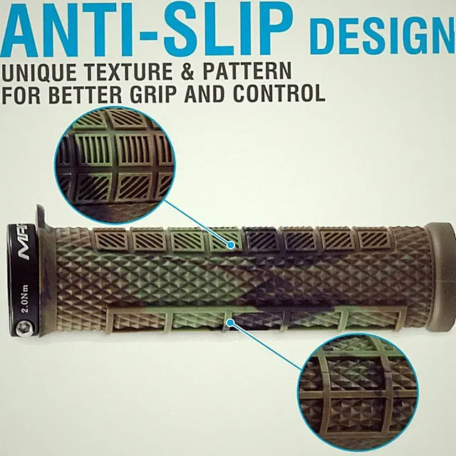 Tacky TPR Rubber Mountain Bike Grips - Comfortable & Durable